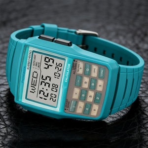 Montre numérique électronique rétro multifonctionnelle à forme irrégulière avec calculatrice, veilleuse LED, alarme sportive unisexe et affichage lumineux - Product Image 2
