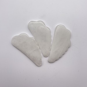 Best Price Natural White Jade and Quartz Gua Sha Facial <b>Massager</b> for Skin - Product Image 3