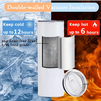 RTS Livraison gratuite 20oz gobelets blancs droits sublimation gobelets en acier inoxydable gobelets isolés à double paroi avec paille