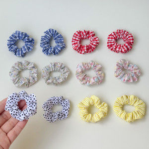 Mini coleteros de 10 cm para muñecas, bonitos lazos elásticos florales a cuadros para el pelo, para pelucas de muñecas de peluche Zsiga Crybaby, venta al por mayor - Product Image 2