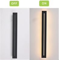 Lampe murale solaire longue et fine de haute qualité, économe en énergie, IP65, pour extérieur, jardin, lumière linéaire extérieure, lampe murale solaire