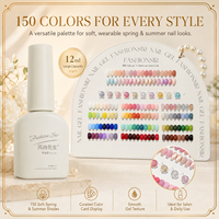 BelloGel – Vente directe usine – Nouvelle collection printemps-été – 150 couleurs – Kit de vernis gel multi-finitions style français – Flacon 12ml – Bibliothèque de couleurs pour salon