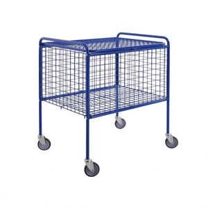 Chariot à marchandises polyvalent en treillis métallique Couvercle de chariot à roulettes robuste galvanisé au zinc Capacité pliable de 200kg pour entrepôt - Product Image 5