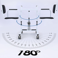 Chaise élévatrice de transfert de patient hydraulique avec commode douche équipement de sécurité de salle de bain pour les soins de santé pour personnes âgées