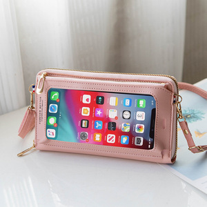Tendance <span class=keywords><strong>Smartphone</strong></span> Portefeuille Téléphone Sacs En Cuir <span class=keywords><strong>Bandoulière</strong></span> Mobile Pochette Clair Écran <span class=keywords><strong>Tactile</strong></span> Téléphone Portable Sacs <span class=keywords><strong>pour</strong></span> les femmes - Product Image 4