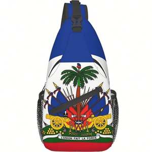Bolso Bandolera con Estampado Digital de Bandera - Bolso Deportivo de Poliéster con Diseño de Estados Unidos, México, Canadá, Brasil, Italia - Product Image 3