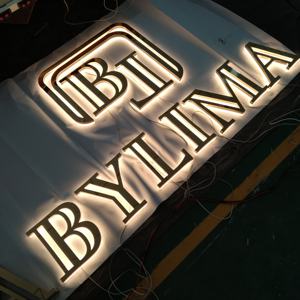 สแตนเลสตัดออกจดหมาย Backlit ป้ายกลางแจ้ง Led เข้าสู่ระบบ - Product Image 2