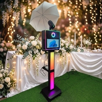 Cabina de Fotos Portátil con Pantalla Táctil de 15.6 Pulgadas, Negra, DSLR, Configuración Completa, Software Gratuito, Máquina de Fotomatón para Alquiler en Bodas