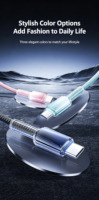Câble de charge rapide tressé 3-en-1 60W 1,2M USB-A/Type-C QC, transfert de données, gaine PVC, multicolore, pour mobile