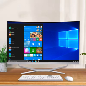 คอมพิวเตอร์ออลอินวันแบบโค้งขนาด 32 นิ้ว ซีพียู Core I7 แรม 16GB DDR4  SSD 512GB หน้าจอ LCD คอมพิวเตอร์ตั้งโต๊ะ OEM พร้อมแบตเตอรี่สำรอง (UPS) ซีพียู Core I7 - Product Image 1