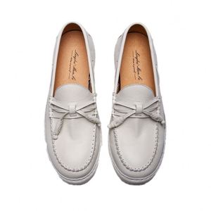 Retro <b>White</b> Slip-On <b>Loafers</b> <b>Men</b> Autumn Sailing Shoes Flat-Bottomed Casual Comfortable Low-Top Waterproof Height Increasing - Product Image 2