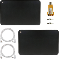 Tapis de souris antistatique Maxsharer en cuir, tapis de clavier noir 80*120cm, tapis de bureau en cuir, éponge SBR/TPE