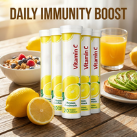 Collagène de poisson premium, vitamine C, comprimés effervescents, soutien immunitaire quotidien, éclat de la peau, revitalisant, antioxydant. Bien-être pétillant et rafraîchissant