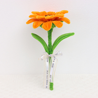 Grande barre torsadée en fil de fer moderne faite à la main pour la décoration de la maison, la fête des Mères, les remises de diplômes, les festivals, les fleurs artificielles tournesol