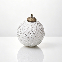 Boules de Noël Baoling 8 cm en plastique blanc incassable, décorations suspendues pour sapin