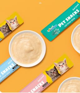 Venda quente de Alta Qualidade Libao 15g Delicioso Cremoso <span class=keywords><strong>Cat</strong></span> Snack Sticks Pet Training Recompensa Gato Tiras Snacks Treats Pet Comida Molhada - Product Image 5