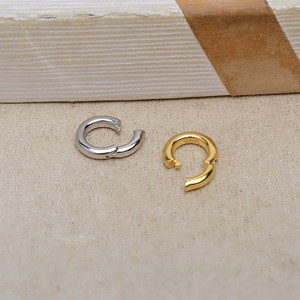 Anneau ouvert en argent S925 de 8,3 mm avec boucle épaisse, composants et trouvailles de bijoux DIY, peut accueillir un pendentif 4794 - Product Image 1