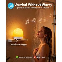 Nueva Luz de Ducha Moderna 2026 con Logotipo Personalizado, Altavoz Bluetooth, Resistente al Agua, Proyector de Ondas Oceánicas de 16 Colores para Baños de Hotel