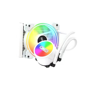 ชุดระบายความร้อนด้วยน้ำสำหรับคอมพิวเตอร์ตั้งโต๊ะ พร้อมหน้าจอ  พัดลม RGB ขนาด 120 มม. ระบบ PWM กำลังไฟ 150 วัตต์ สำหรับระบายความร้อนซีพียู  แบบ AIO พร้อมหม้อน้ำ - Product Image 5