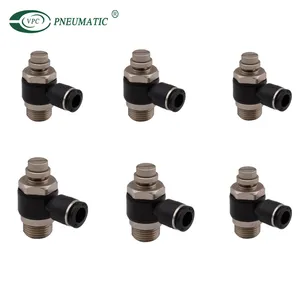 VPC Pneumatic SC8-02 1/4BSP Pneumatic One Touch Connector Air Push in Flow Control Valve Pneumatic air fitting