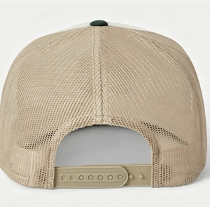 Casquette de camionneur personnalisée à 5 panneaux, bicolore, avec dos en maille, fermeture snapback, unisexe, pour sports de plein air, casquette de baseball avec patch en PU - Product Image 4