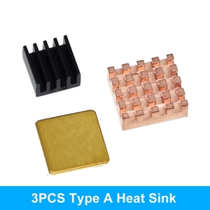 라즈베리 파이 <span class=keywords><strong>3</strong></span> 4 B 방열판 구리 알루미늄 방열판 라디에이터 쿨러 키트 라즈베리 파이 3B + 플러스 2 4 4B 방열판 용 TZT - Product Image 5