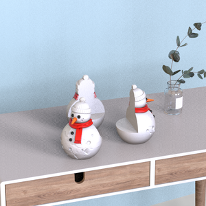 Custom Eco-Vriendelijke Vakantie Decoratieve Hars Winter Kerst Sneeuwpop Trine Planter Ondersteuning Voeten Voor Bloempot Tuin & Thuis Gebruik - Product Image 4