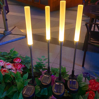 Noël solaire blanc chaud acrylique barre inoxydable tuyau étanche LED roseau lumière