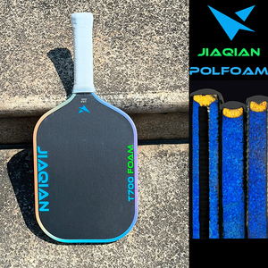 OEM ODM personnalisé Jiaqian <span class=keywords><strong>F2</strong></span> EMFoam thermoformé T700 mousse à noyau en fibre de carbone brute EVA pagaie de pickleball pleine mousse - Product Image 5