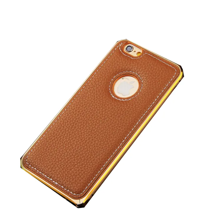 New Products Aluminum Metal Bumper Pu Case Back Cover For Apple