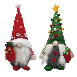 批发北极无脸圣诞老人坐圣诞老人圣诞礼物装饰侏儒在家里圣诞