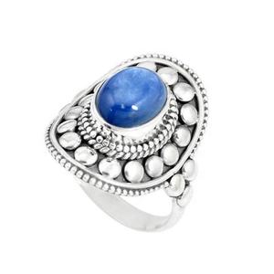 แหวนพลอยไคยาไนต์ธรรมชาติที่สวยงามทำด้วยมือ925สเตอร์ลิงเครื่องประดับชั้นดีสำหรับงานปาร์ตี้ขายส่งอินเดีย - Product Image 1