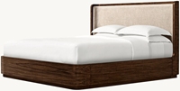 Meubles de chambre à coucher de luxe en bois massif taille personnalisée abri tissu Base de lit lit rembourré