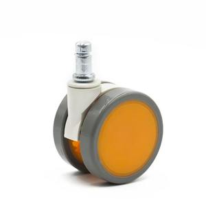 Contemporary 11 * 22mm 60mm PU Caster <b>Wheels</b> <b>Replacement</b> For Office Chair General Furniture And Hospital Furniture - Product Image 3