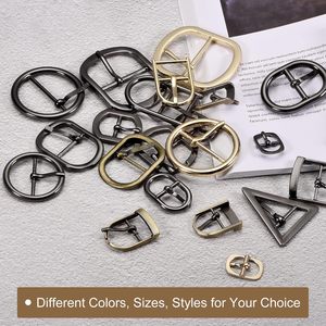 Boucles de ceinture en métal à un seul prong, à barre centrale ovale, pour artisanat du cuir - Product Image 5