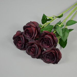 ดอกกุหลาบดำประดิษฐ์ ก้านเดี่ยว ขนาดกลาง สำหรับตกแต่งงานแต่งงานและบ้าน - Product Image 2