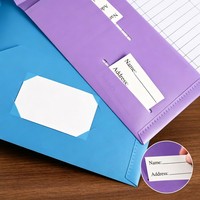 Caja de Archivo de Plástico con Logotipo Personalizado, con Dos Bolsillos, para el Regreso a Clases, para Archivos Tamaño Carta, Resistente, Porta Tarjetas de Visita, para el Hogar