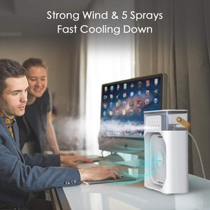 Mini Climatizador Portátil USB, Enfriador de Aire 5 en 1, Ventilador Humidificador Móvil sin Drenaje, 800ml A - Product Image 4