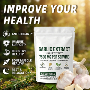 Gélules d'ail de haute qualité sans odeur, extrait d'ail vieilli, 300 gélules molles - Product Image 4