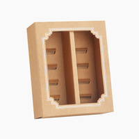 Boîte d'emballage vide en cuir de vachette, style macaron, pour gâteau roulé et gâteau flocon de neige, produit transfrontalier très demandé