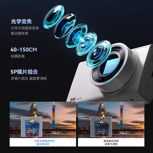 กล้องดิจิตอลซูมออปติคอล 6 เท่า เลนส์ 5K Ultra HD พร้อมพอร์ต USB สำหรับถ่ายเซลฟี่และใช้งานทั่วไป - Product Image 3