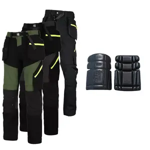 Construction Clothing Cargo Trousers Multi Functional Tool Stretch Durable Fashion Men's Combination Overalls Knee Pads Uniform