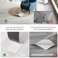 Planches de sol en vinyle auto-adhésives à effet bois de 1,2 mm, à coller, imperméables, en PVC, pour la décoration intérieure