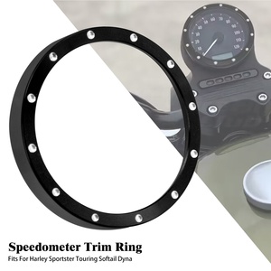 Garniture de compteur de vitesse de <span class=keywords><strong>moto</strong></span> noir/chrome pour Harley Sportster XL 883 1200 Dyna Street Bob Touring Trike - Product Image 3