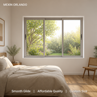 Fenêtre coulissante thermique MEIXIN ORLANDO X158 à 6 rails en acier inoxydable, design moderne, super coupe-vent, stable pour villa et extérieur de maison