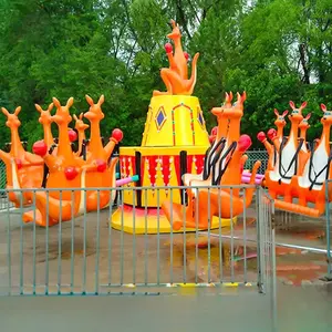 Outdoor Playground Equipment / Amusement Park Funfair Ride Kids Bounce Machine Jumping Happy Kangaroo Rides For Sale