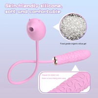 Vibrateur clitoridien à succion avec télécommande filaire, œuf d'amour en silicone texturé, stimulateur vaginal du point G, stimulation double silencieuse, jouet sexuel pour femmes