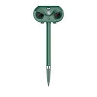 Répulsif solaire ultrasonique multifonctionnel 1200 mAh avec capteur de mouvement PIR, répulsif extérieur pour oiseaux, chats, chiens, écureuils
