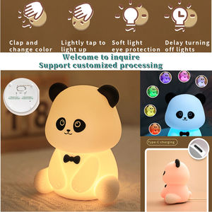 Lámpara <span class=keywords><strong>de</strong></span> Noche <span class=keywords><strong>de</strong></span> Silicona con Forma <span class=keywords><strong>de</strong></span> Panda, Linda y en Oferta, Lámpara LED <span class=keywords><strong>de</strong></span> Escritorio, Alivio del Estrés, Adorno <span class=keywords><strong>de</strong></span> Oficina y Compañero para la Cabecera <span class=keywords><strong>de</strong></span> la Cama - Product Image 2