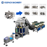 Machine de comptage, de remplissage, de scellage, d'emballage et de conditionnement à 8 vibro-bacs pour kits d'accessoires et pièces de quincaillerie et fixations